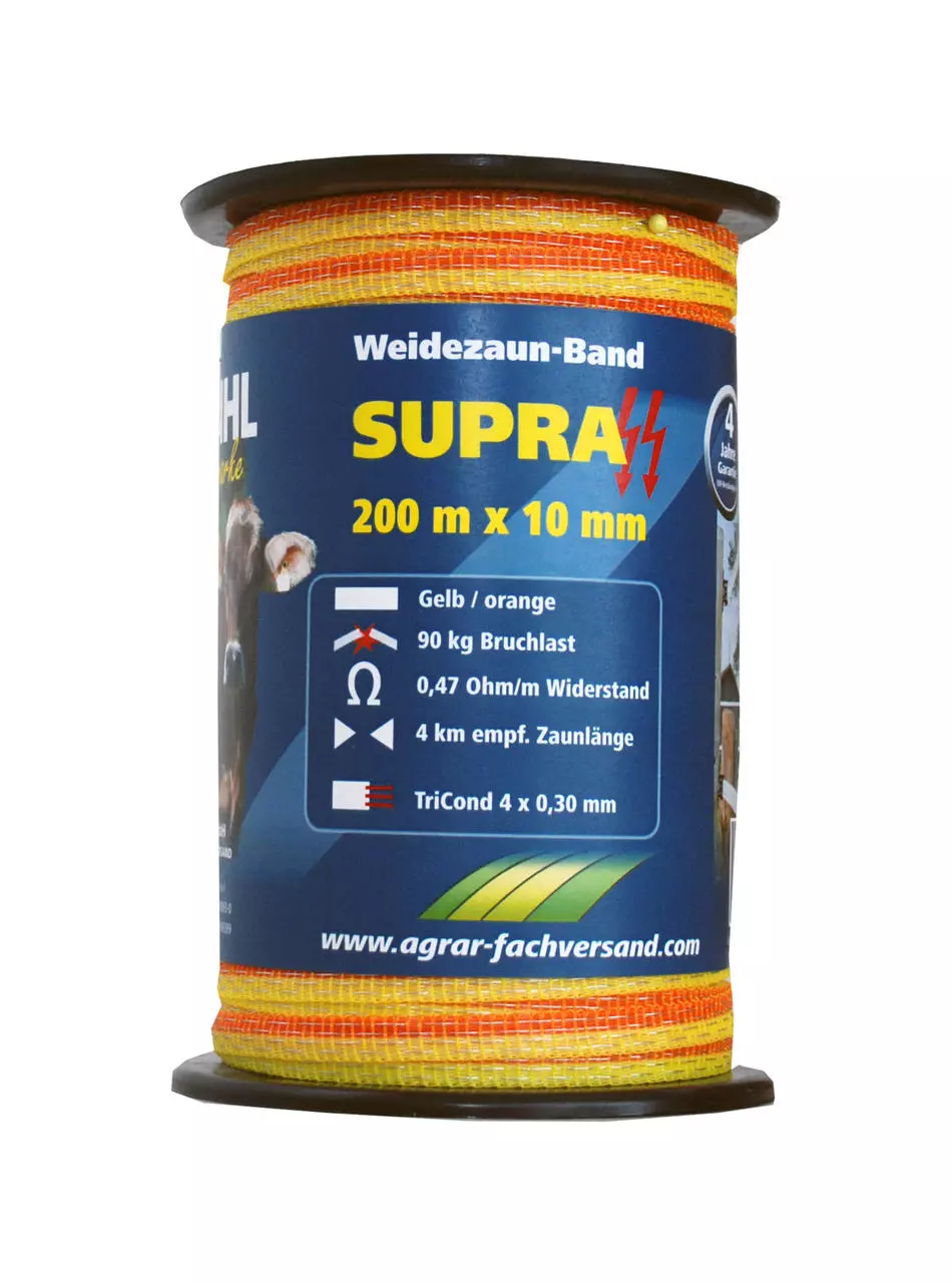 WAHL-FENCE Weidezaunband SUPRA 10 mm / 200 m WAHL-FENCE Weidezaunband SUPRA 10 mm / 200 m
