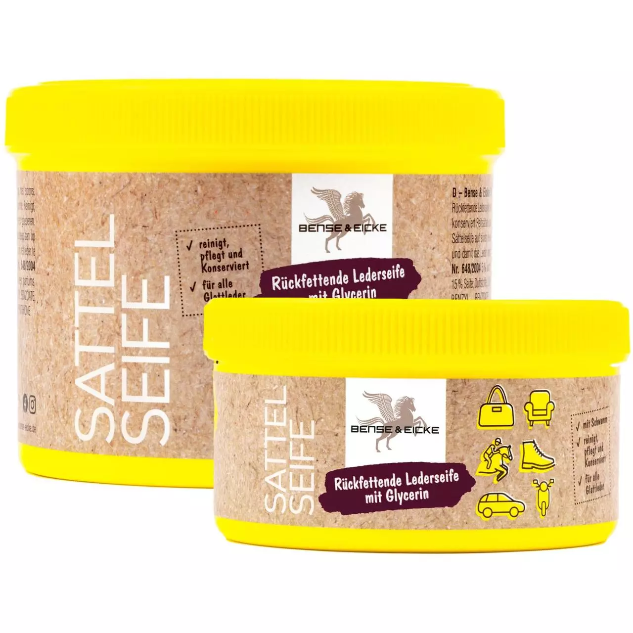 Bense & Eicke Sattelseife mit Schwamm Bense & Eicke Sattelseife mit Schwamm