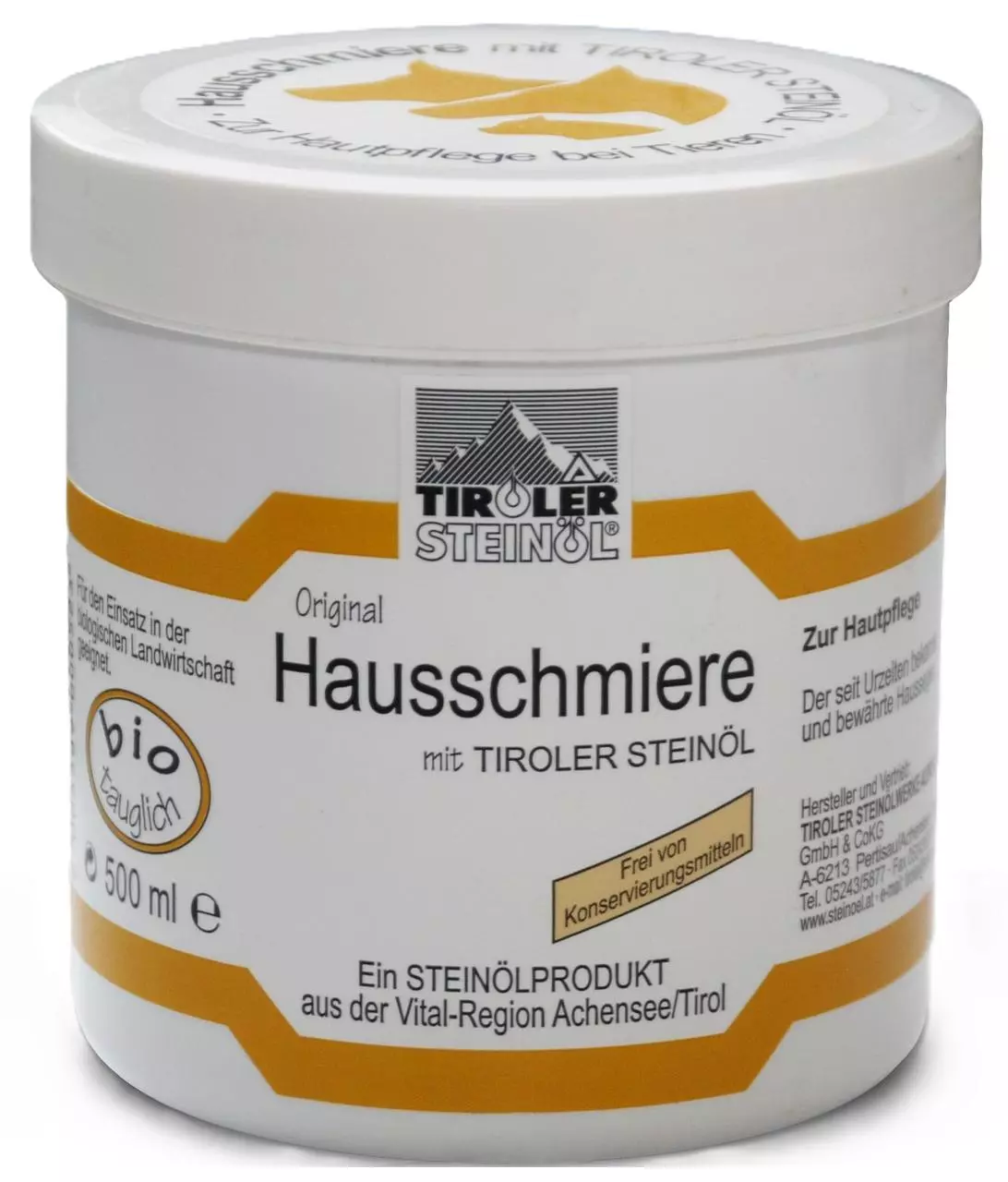 Tiroler Steinöl - Hausschmiere 500 ml Tiroler Steinöl - Hausschmiere 500 ml
