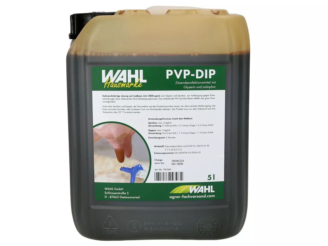 WAHL-Hausmarke Dippmittel PVP-Dip, - versch. Größen WAHL-Hausmarke Dippmittel PVP-Dip, - versch. Größen