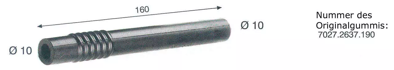 Milchschlauch Gummi, 160mm x 10/10/4mm Milchschlauch Gummi, 160mm x 10/10/4mm