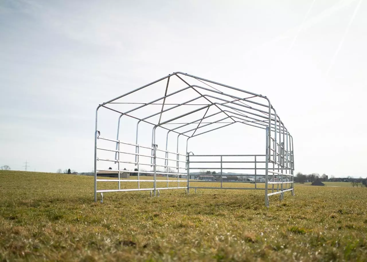 WAHL-FENCE Panel-Zelt-Set 4,0x7,2m - Windschutznetz