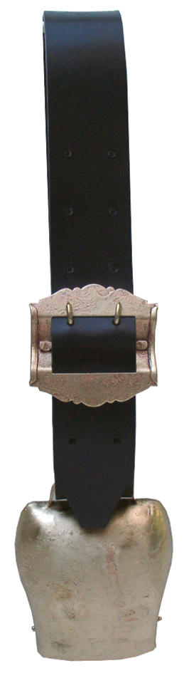Flachschelle mit Lederriemen