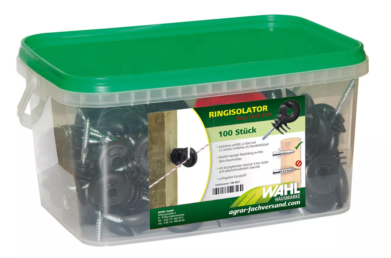 WAHL-FENCE Easy Drill Ringisolator EDX - 100 in Box WAHL-FENCE Easy Drill Ringisolator EDX - 100 in Box