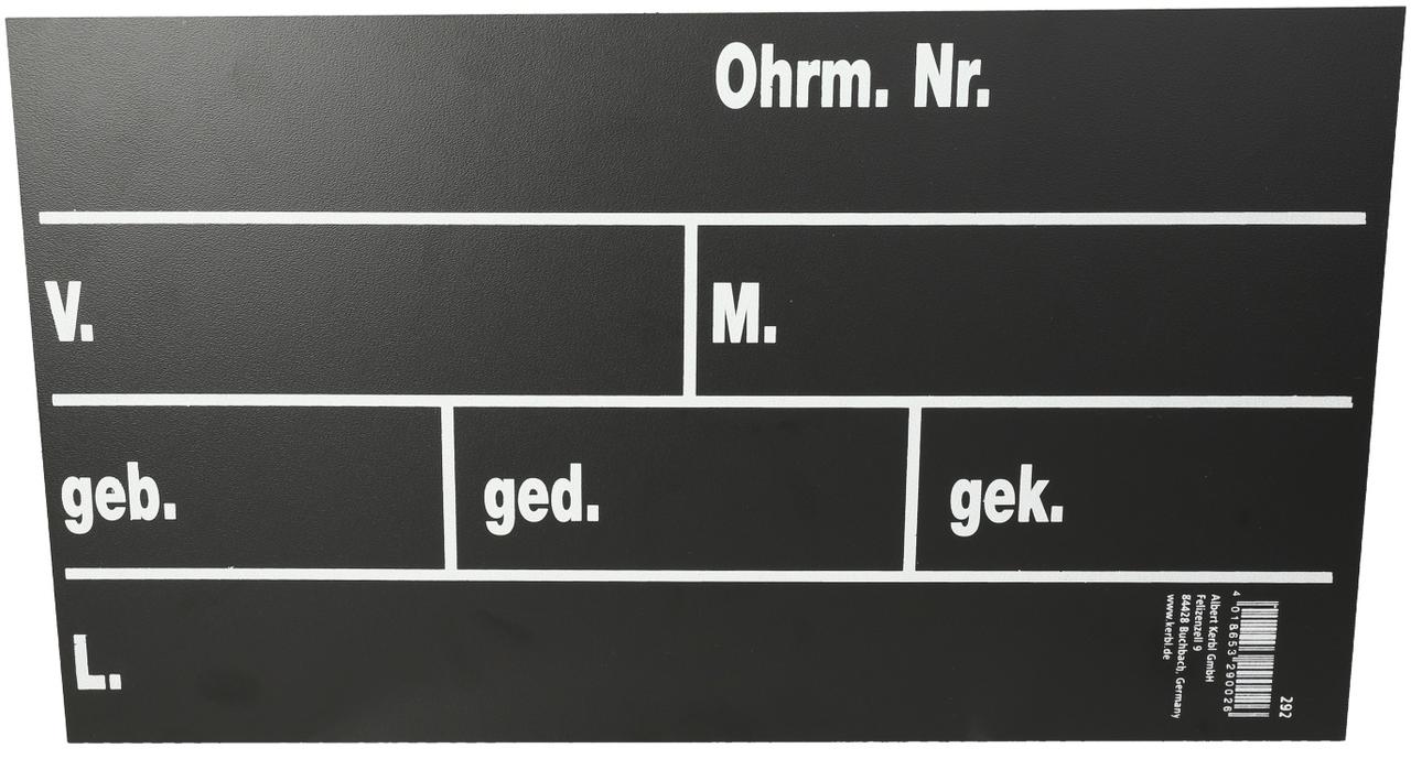 WAHL-Hausmarke Besamung - Stalltafel Rinder 40 x 22 cm WAHL-Hausmarke Besamung - Stalltafel Rinder 40 x 22 cm