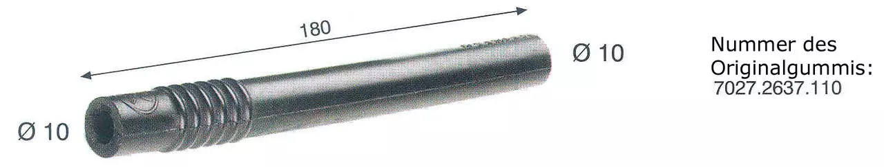 Milchschlauch Gummi, 180mm x 10/10/4mm Milchschlauch Gummi, 180mm x 10/10/4mm