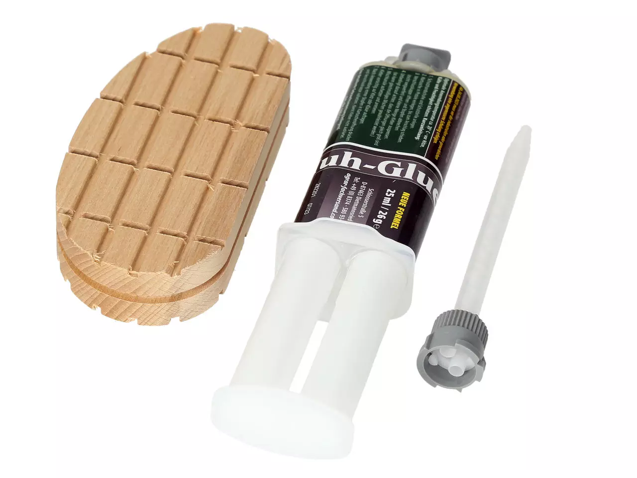 WAHL-Hausmarke MUH-GLUE 2.0 Kartusche 25 ml + Holzklotz WAHL-Hausmarke MUH-GLUE 2.0 Kartusche 25 ml + Holzklotz