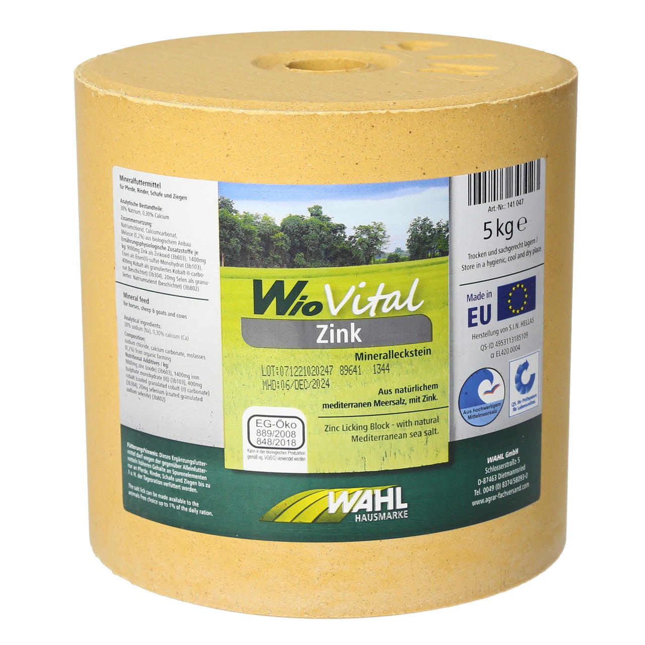WAHL-Hausmarke WioVital Zink Leckstein SET 4×5 kg WAHL-Hausmarke WioVital Zink Leckstein SET 4×5 kg
