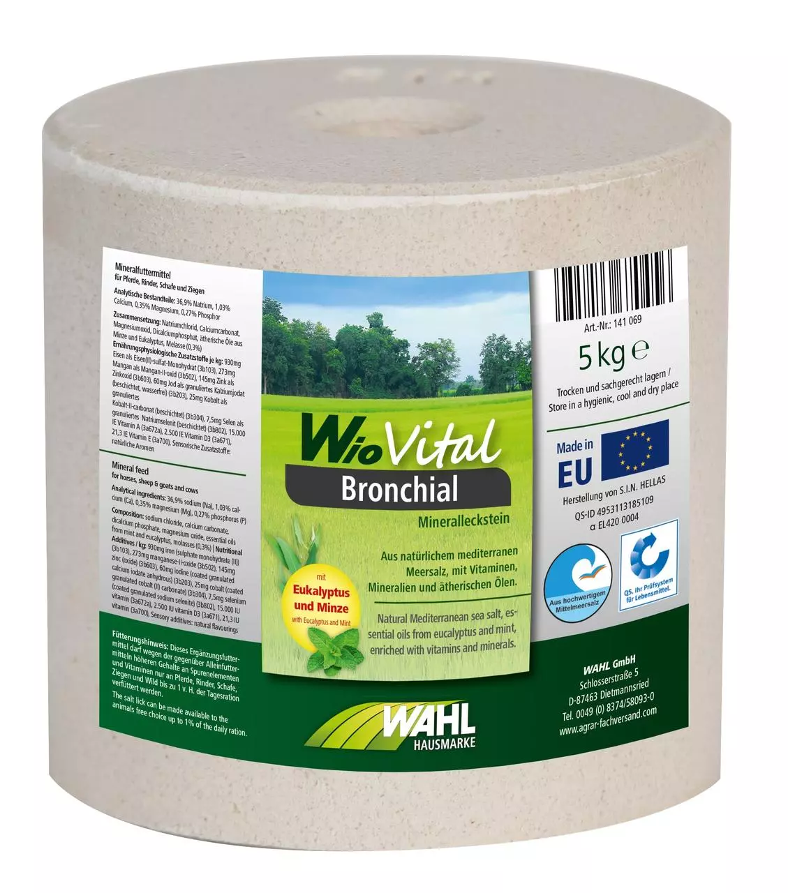 WAHL-Hausmarke WioVital Bronchial Leckstein SET 4×5 kg WAHL-Hausmarke WioVital Bronchial Leckstein SET 4×5 kg