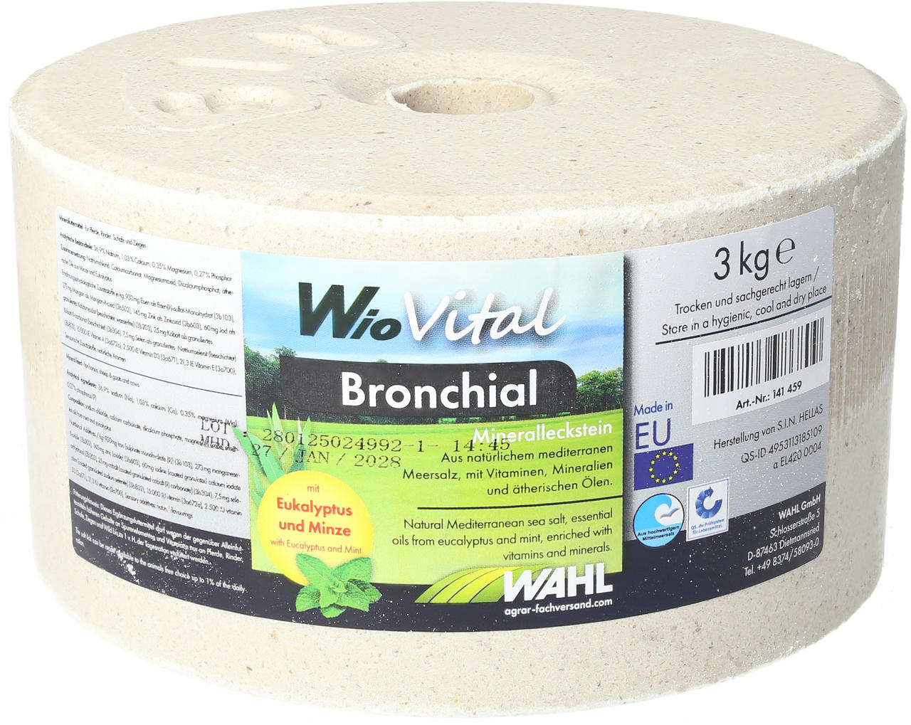WAHL-Hausmarke WioVital Bronchial Leckstein - 3 kg WAHL-Hausmarke WioVital Bronchial Leckstein - 3 kg