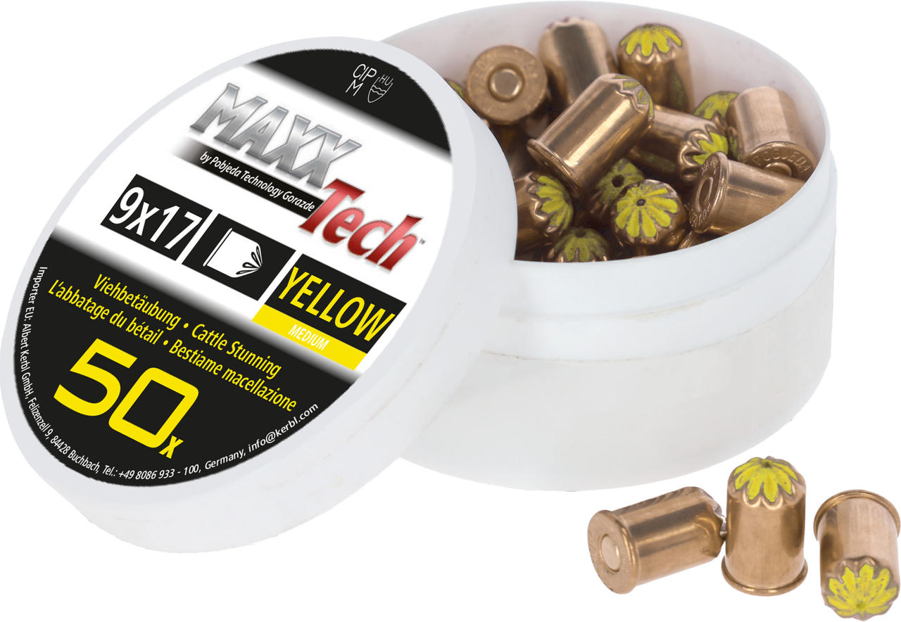 Kerbl MAXXTech gelb Kartusche f. Schussapparat