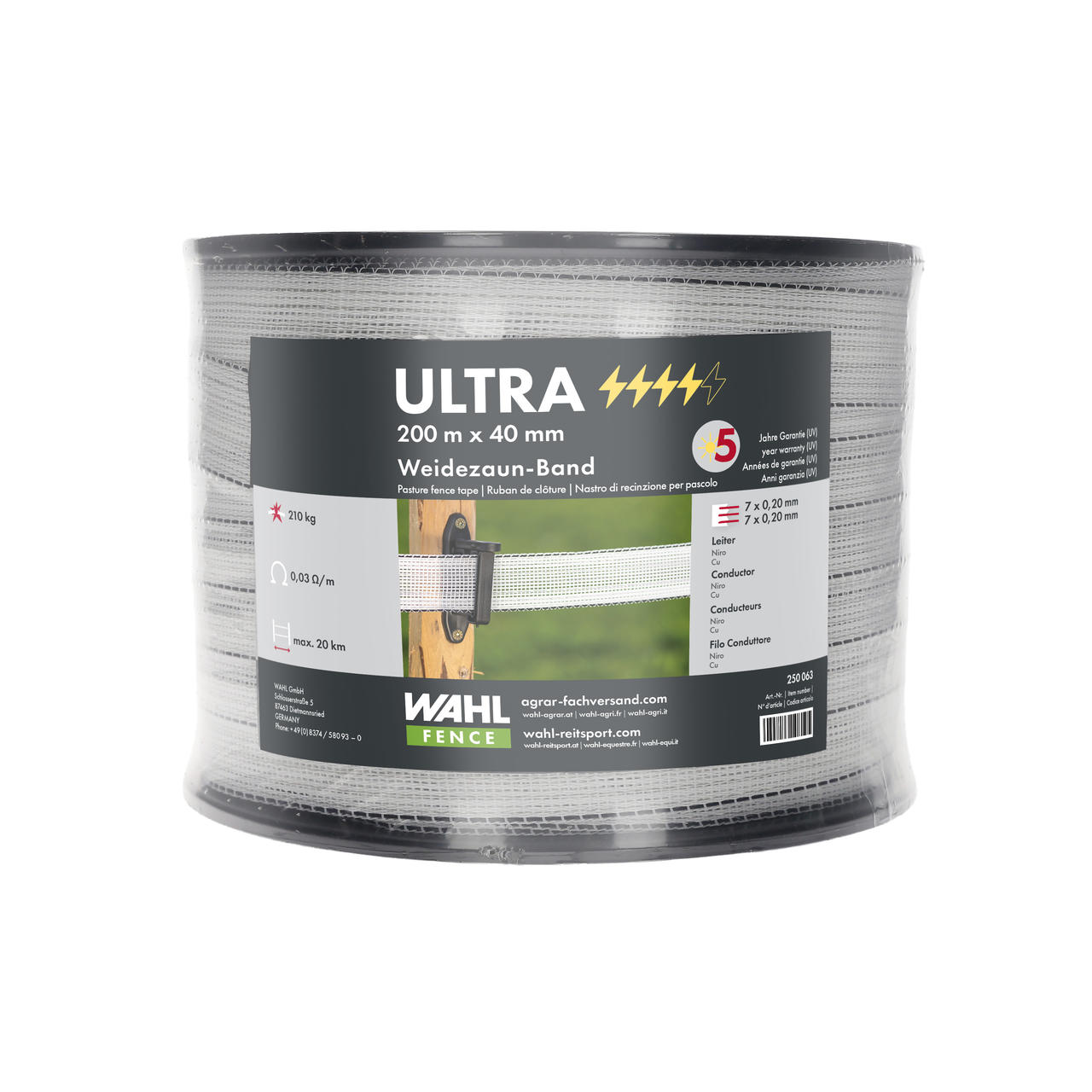 WAHL-FENCE Weidezaunband - ULTRA - 40mm / 200m WAHL-FENCE Weidezaunband - ULTRA - 40mm / 200m