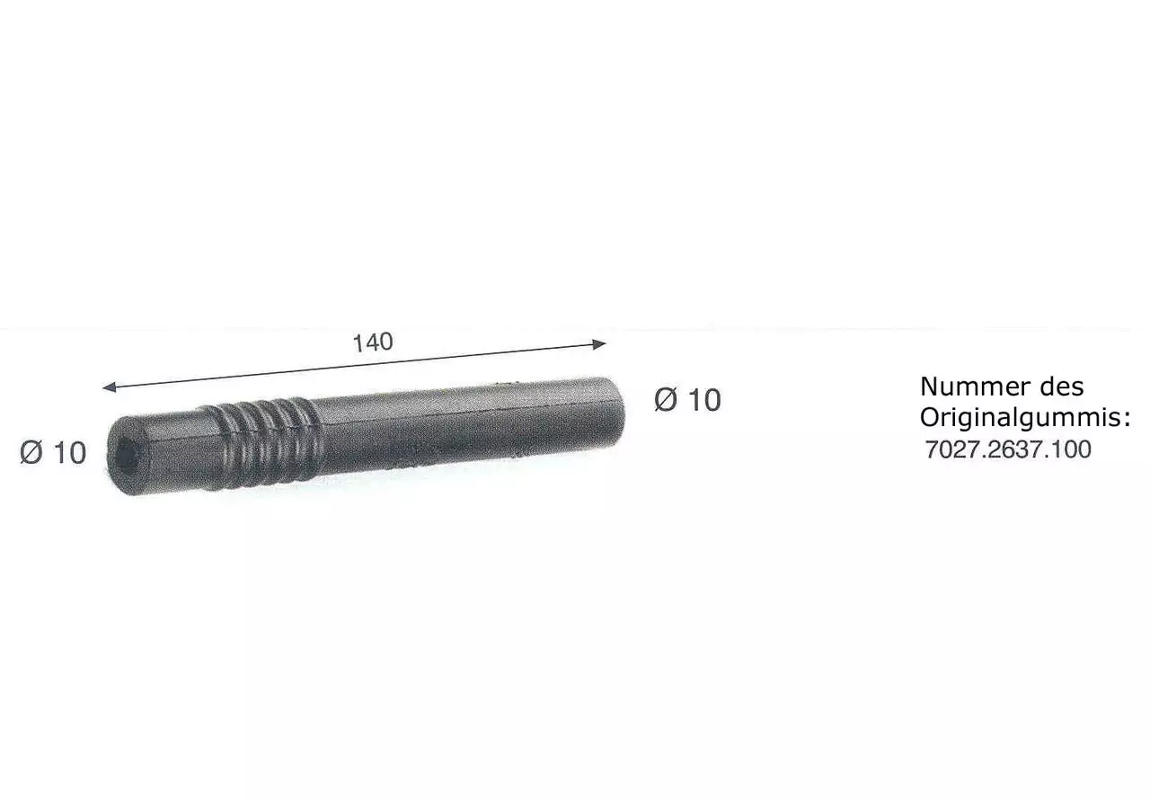 Milchschlauch Gummi, 140mm x 10/10/4mm Milchschlauch Gummi, 140mm x 10/10/4mm