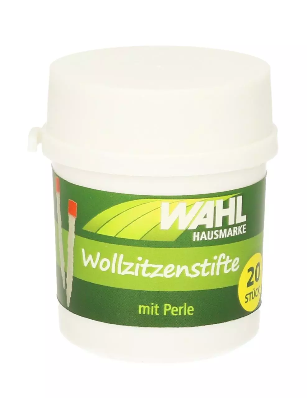 WAHL-Hausmarke Wollzitzenstifte mit Perle, 20 Stück WAHL-Hausmarke Wollzitzenstifte mit Perle, 20 Stück