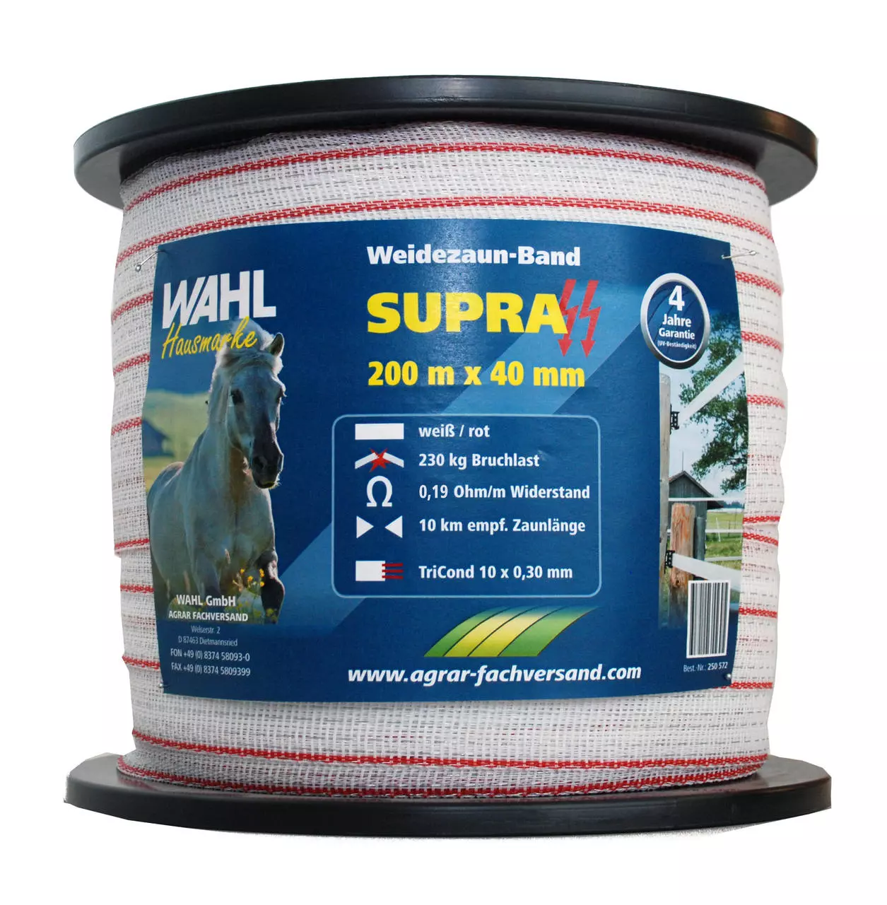 WAHL-FENCE Weidezaunband - SUPRA 40mm / 200m WAHL-FENCE Weidezaunband - SUPRA 40mm / 200m