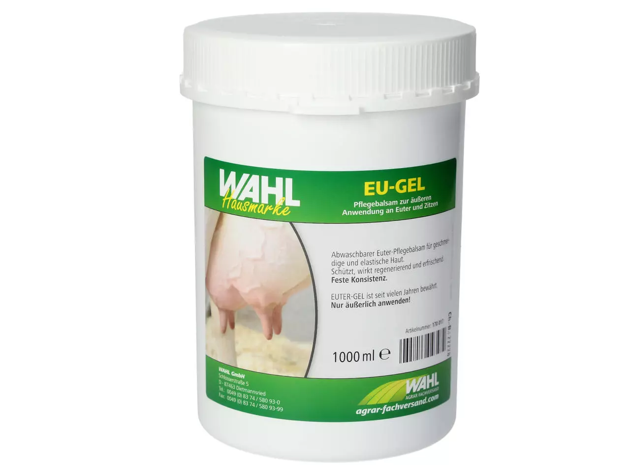 WAHL-Hausmarke EU-GEL Euterpflegegel 1000 ml WAHL-Hausmarke EU-GEL Euterpflegegel 1000 ml