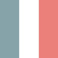 steel blue-greige-coral blossom