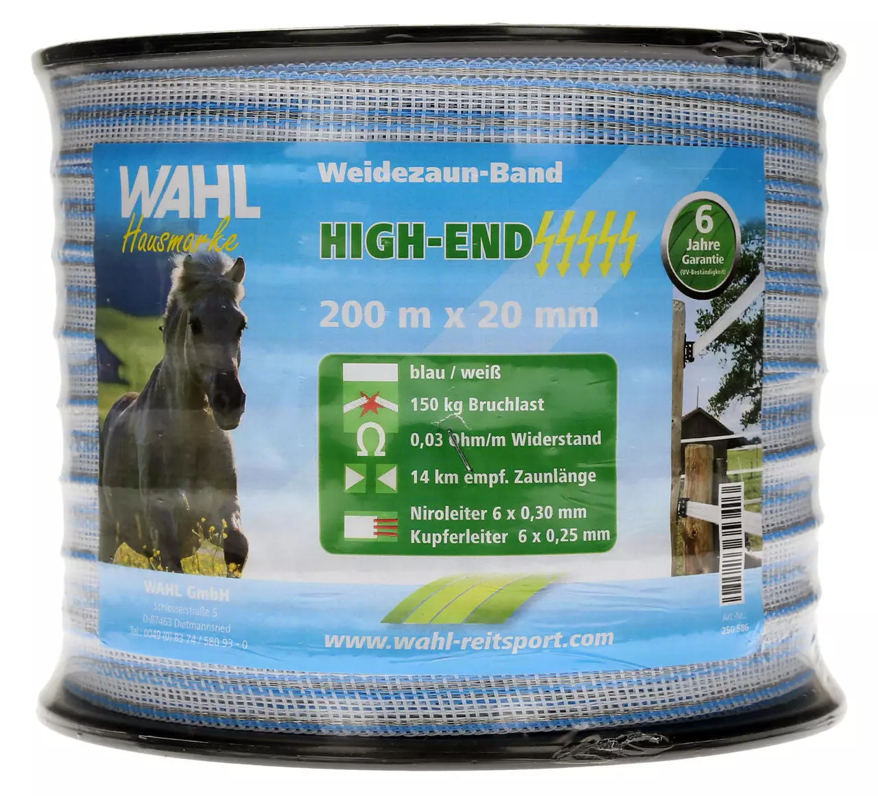 WAHL-FENCE Weidezaunband - HIGH END 20mm / 200m WAHL-FENCE Weidezaunband - HIGH END 20mm / 200m