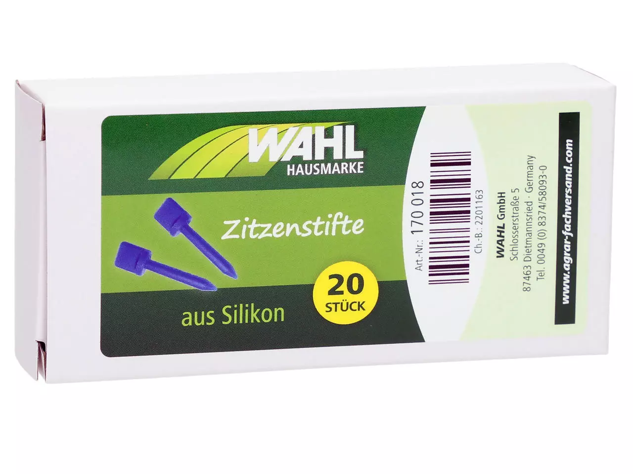 WAHL-Hausmarke Zitzenstifte Silikon 3-4 mm, 20 Stück WAHL-Hausmarke Zitzenstifte Silikon 3-4 mm, 20 Stück