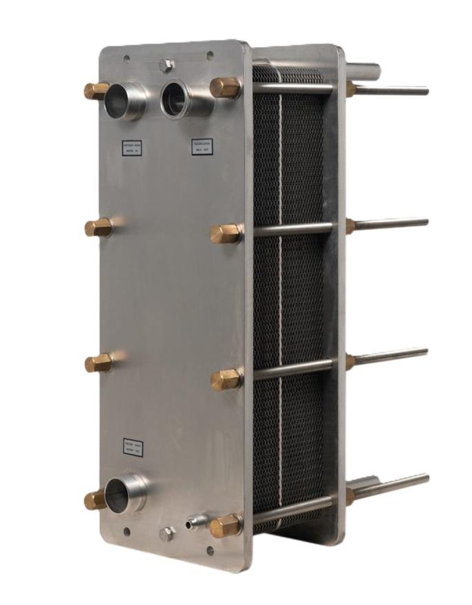 Plattentauscher Edelstahl, 31 Platten