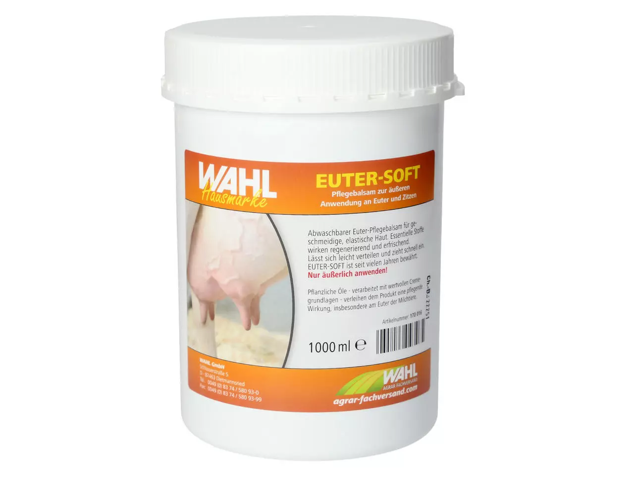 WAHL-Hausmarke EU-SOFT Euterpflegebalsam 1000 ml WAHL-Hausmarke EU-SOFT Euterpflegebalsam 1000 ml