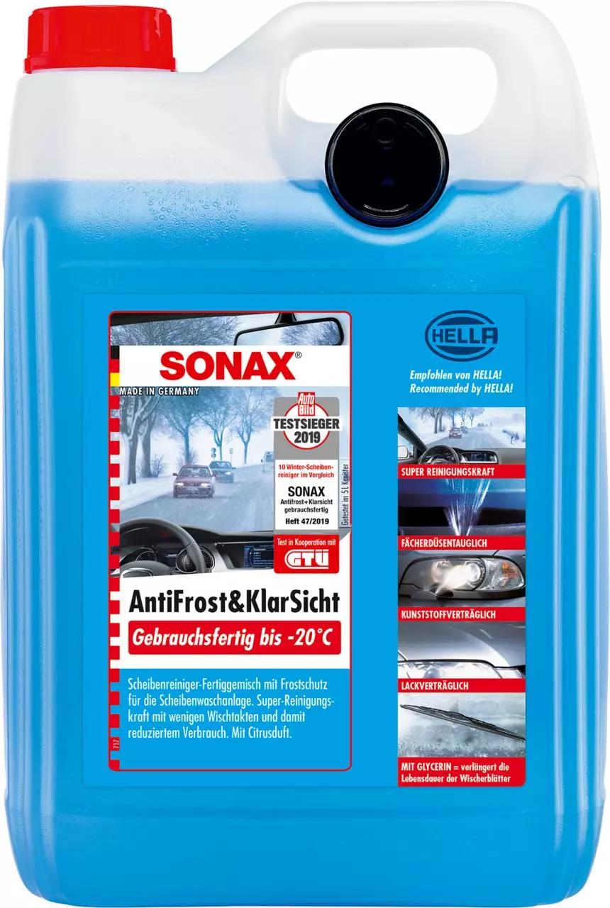Sonax AntiFrost & KlarSicht mit Ausgießer 5 l Sonax AntiFrost & KlarSicht mit Ausgießer 5 l