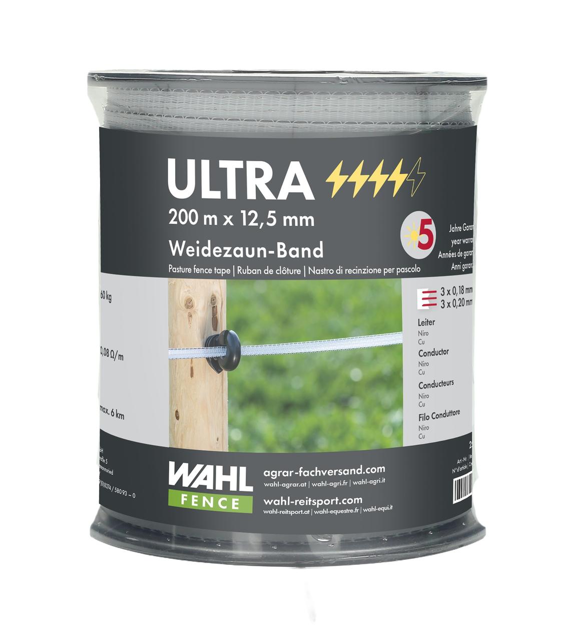 WAHL-FENCE Weidezaunband - ULTRA - 12,5 mm / 200 m WAHL-FENCE Weidezaunband - ULTRA - 12,5 mm / 200 m