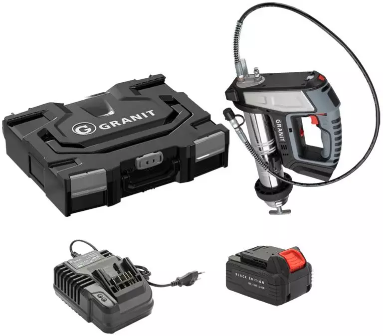 GRANIT Akku-Fettpressen-Set BLACK EDITION