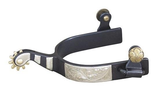 Black-Steel Sporen mit Gravur Black-Steel Sporen mit Gravur