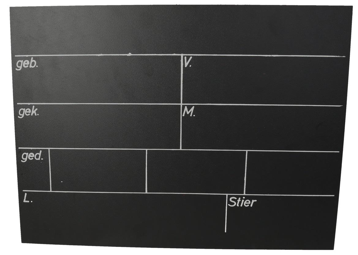 WAHL-Hausmarke Züchter - Stalltafel - 40 x 30cm WAHL-Hausmarke Züchter - Stalltafel - 40 x 30cm