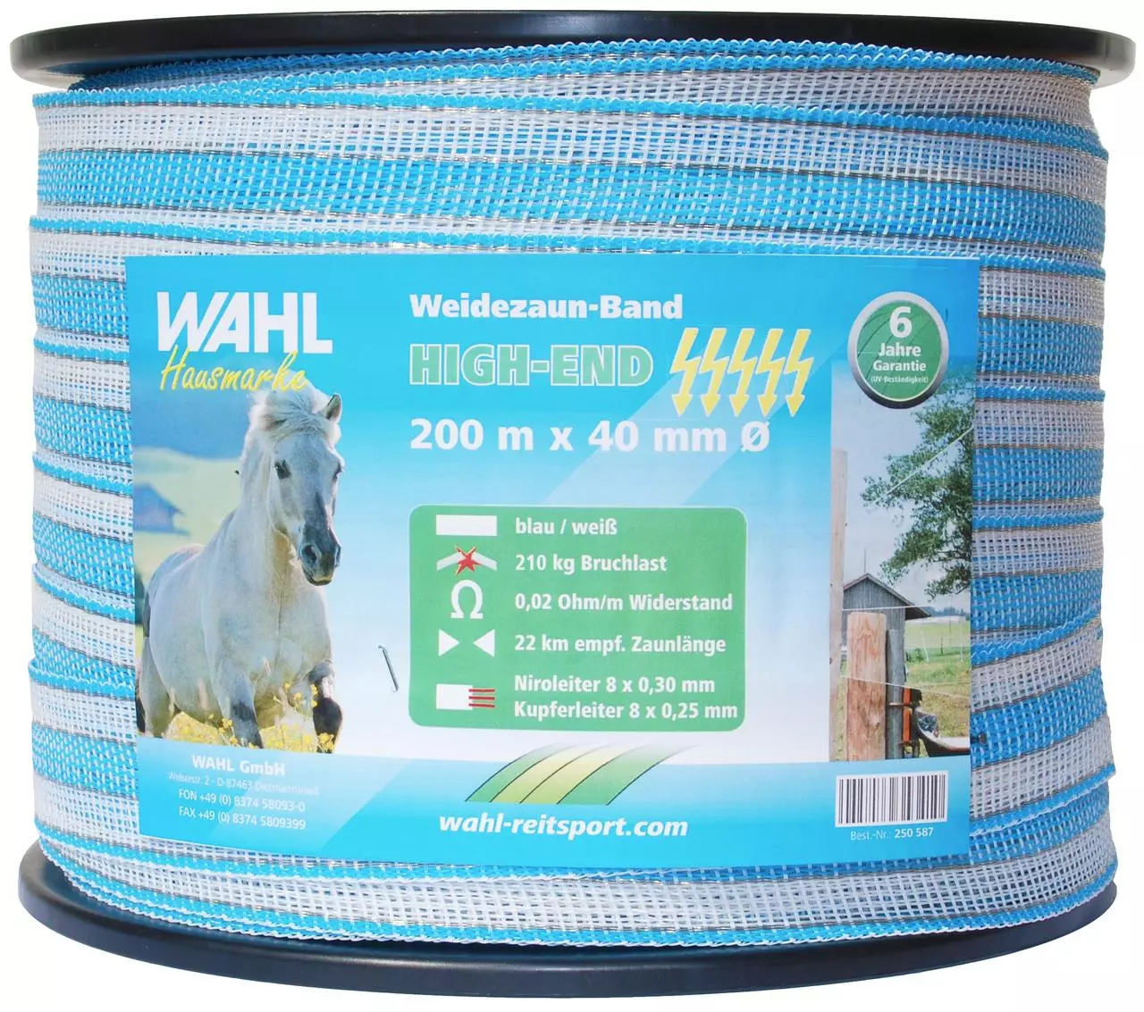 WAHL-FENCE Weidezaunband - HIGH END 40 mm / 200 m WAHL-FENCE Weidezaunband - HIGH END 40 mm / 200 m