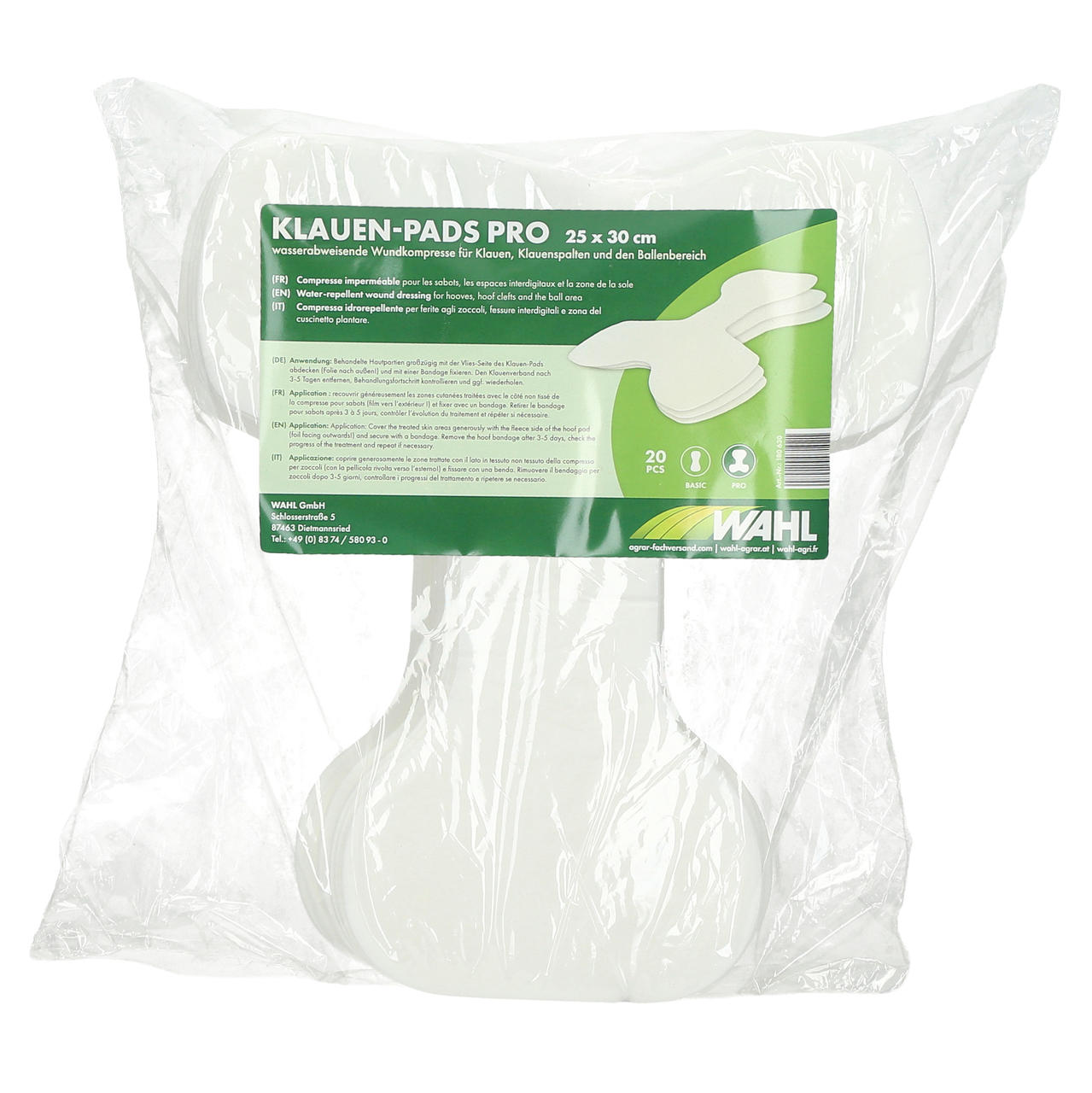 WAHL-Hausmarke Klauen-Pads PRO 25 x 30cm ; 20 Stück WAHL-Hausmarke Klauen-Pads PRO 25 x 30cm ; 20 Stück