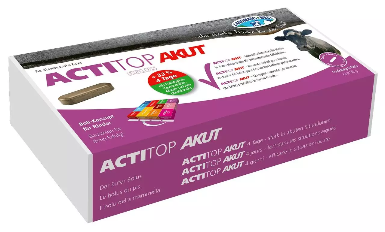 Landmans Best ACTITOP AKUT Euter-Bolus - 6 Boli à 90 g Landmans Best ACTITOP AKUT Euter-Bolus - 6 Boli à 90 g