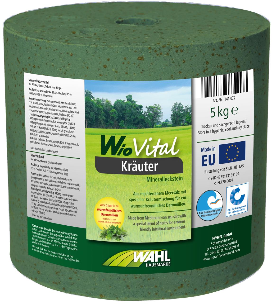 WAHL-Hausmarke WioVital Kräuter Leckstein SET 4×5 kg WAHL-Hausmarke WioVital Kräuter Leckstein SET 4×5 kg