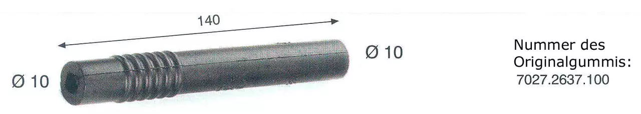 Milchschlauch Gummi, 140mm x 10/10/4mm Milchschlauch Gummi, 140mm x 10/10/4mm