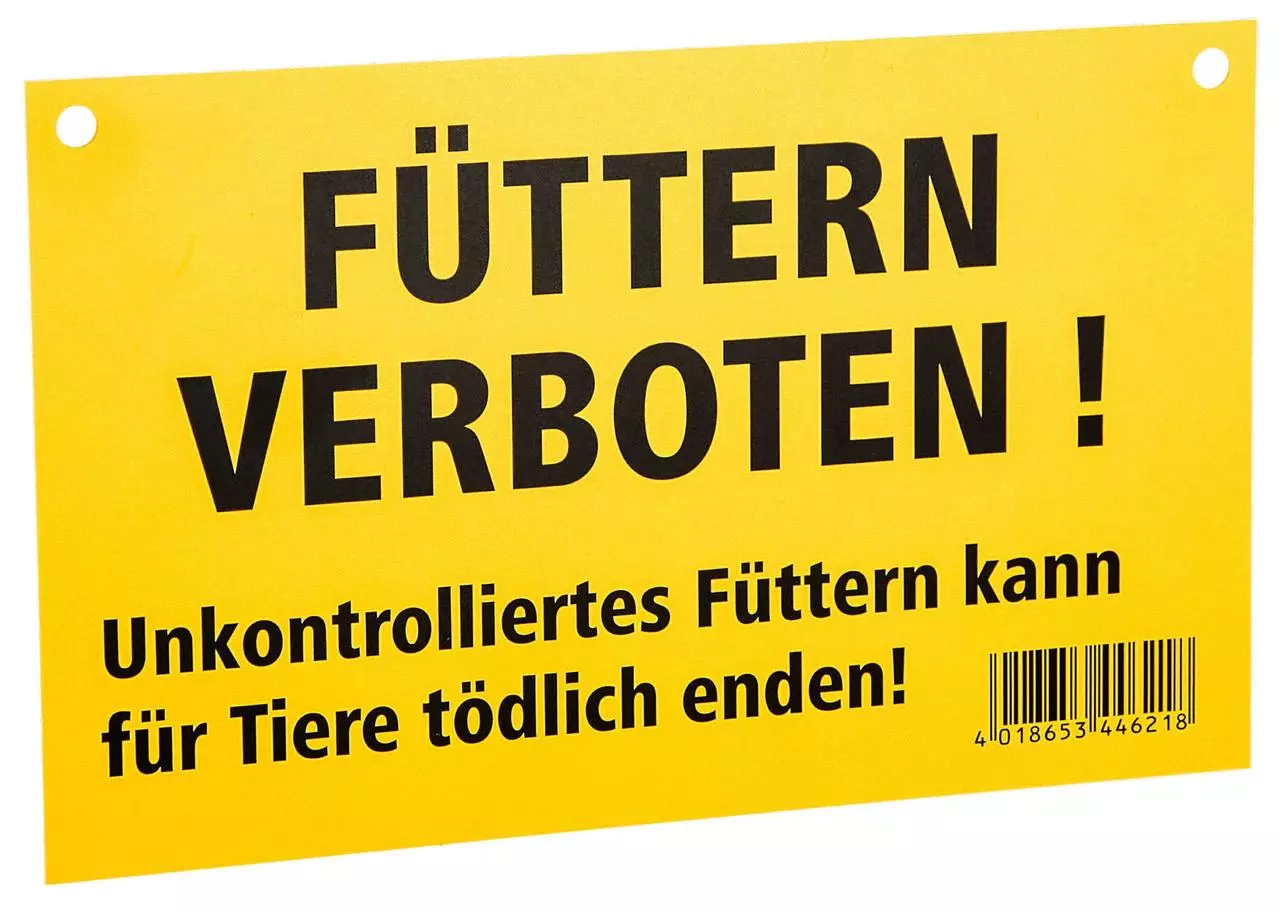 WAHL-Hausmarke Hinweisschild "Füttern verboten!" WAHL-Hausmarke Hinweisschild "Füttern verboten!"