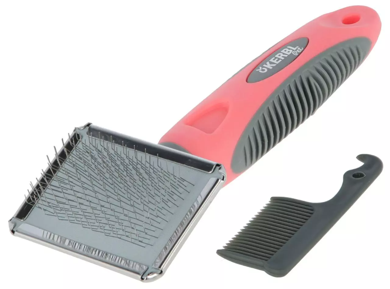 Kerbl Softzupfbürste koralle/grau Breite 6 cm Kerbl Softzupfbürste koralle/grau Breite 6 cm