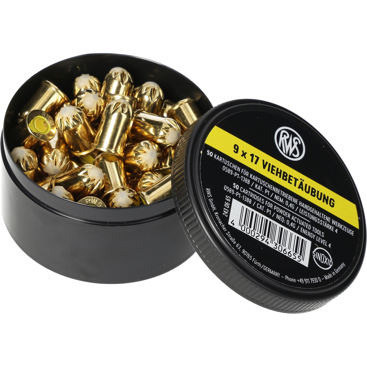 RWS 50 Spezialkartuschen Kaliber 9x17 gelb