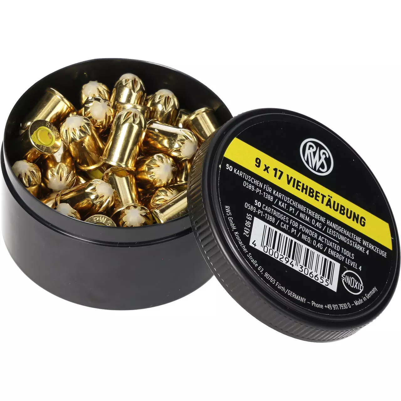 RWS 50 Spezialpatronen Kal. 9x17 gelb RWS 50 Spezialpatronen Kal. 9x17 gelb