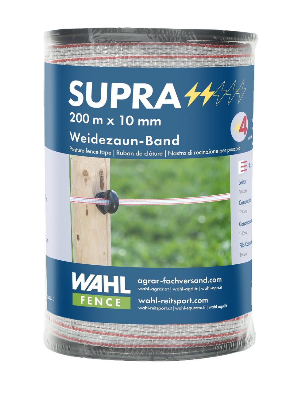 WAHL-FENCE Weidezaunband SUPRA 200 m / 10 mm WAHL-FENCE Weidezaunband SUPRA 200 m / 10 mm