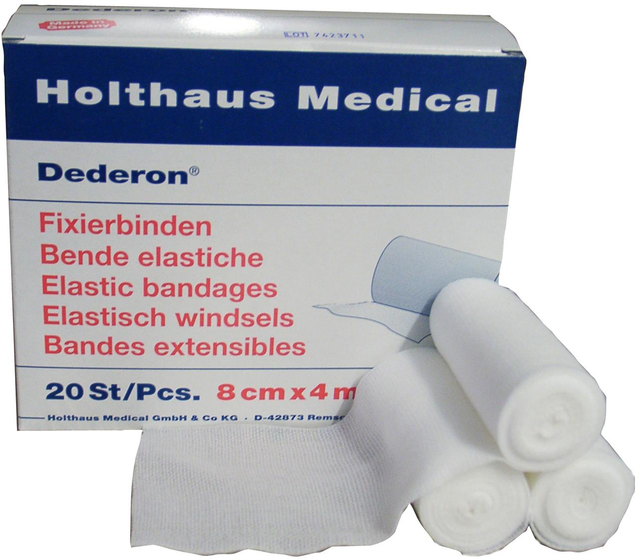 Holthaus DEDERON-Fixierbinde 8cm x 4m - 20 Stück Holthaus DEDERON-Fixierbinde 8cm x 4m - 20 Stück