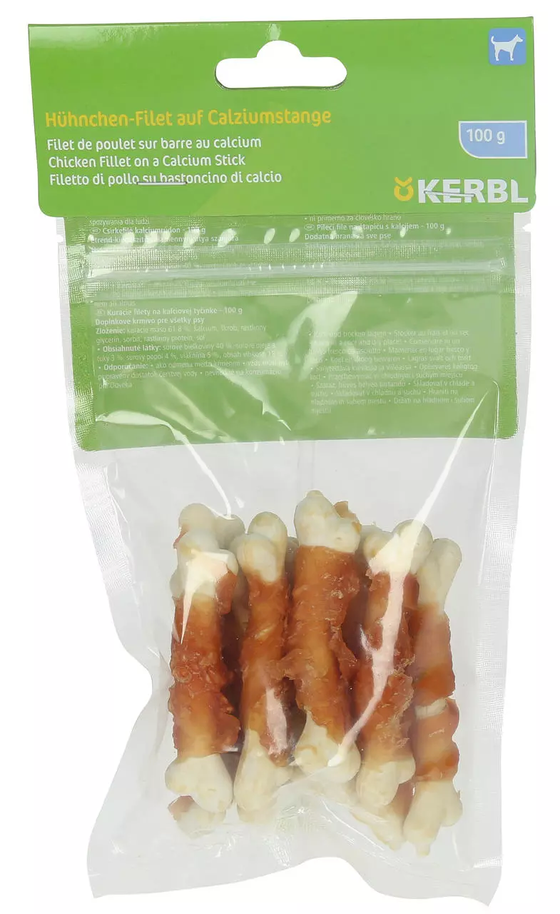 Kerbl Hühnchen-Filet auf Calziumstange Kerbl Hühnchen-Filet auf Calziumstange