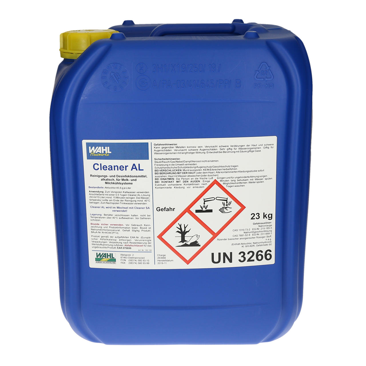 WAHL-Hausmarke Reinigungsmittel Cleaner AL 23 kg