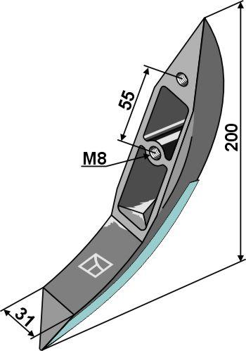 Gülle-Schleppschuh beschichtet