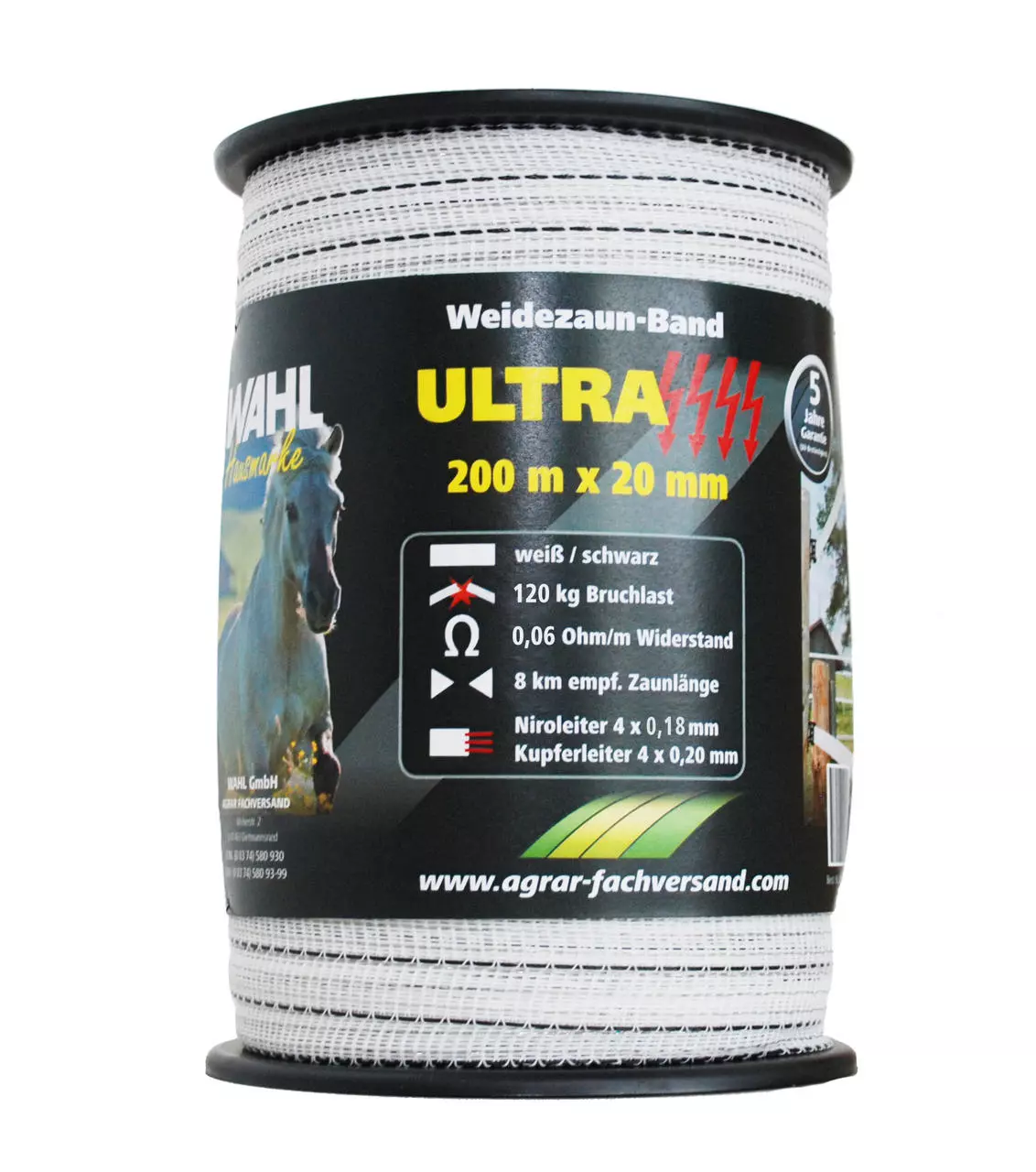WAHL-FENCE Weidezaunband - ULTRA - 20 mm / 200 m WAHL-FENCE Weidezaunband - ULTRA - 20 mm / 200 m
