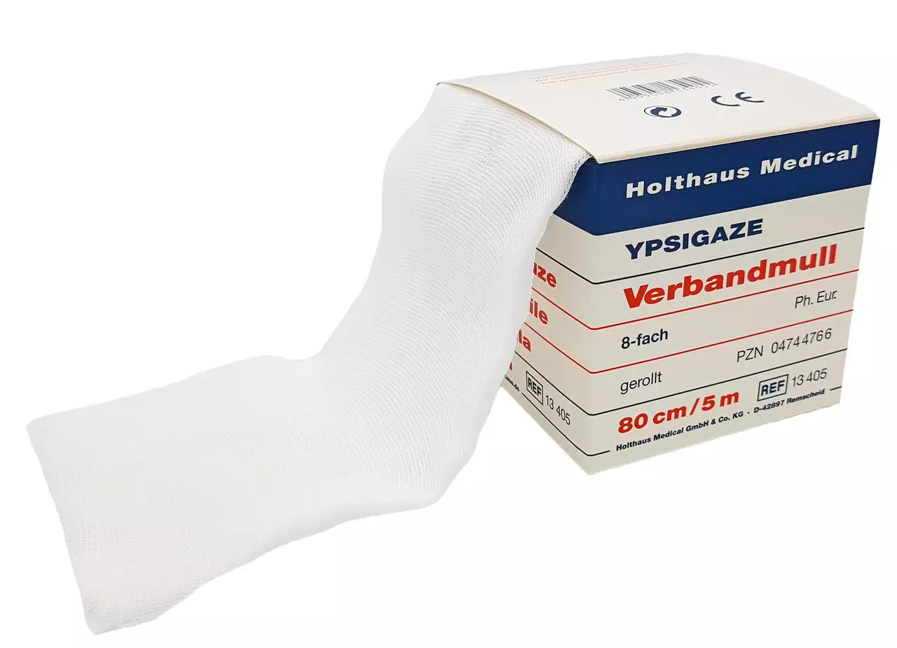 Holthaus YPSIGAZE - Verbandmull 80 cm × 5 m Holthaus YPSIGAZE - Verbandmull 80 cm × 5 m