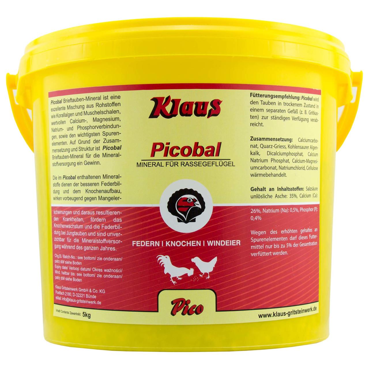 Klaus PICOBAL Rassegeflügel Mineral, 5 kg