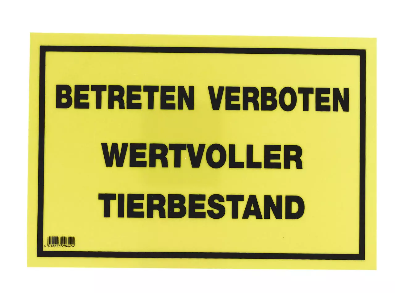 WAHL-Hausmarke Hinweisschild "Wertvoller Tierbestand" WAHL-Hausmarke Hinweisschild "Wertvoller Tierbestand"