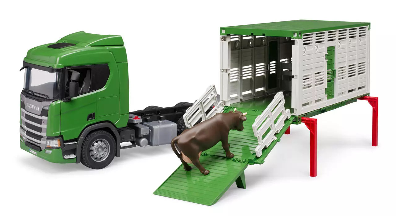 Bruder Scania Super 560R Tiertransport mit Rind