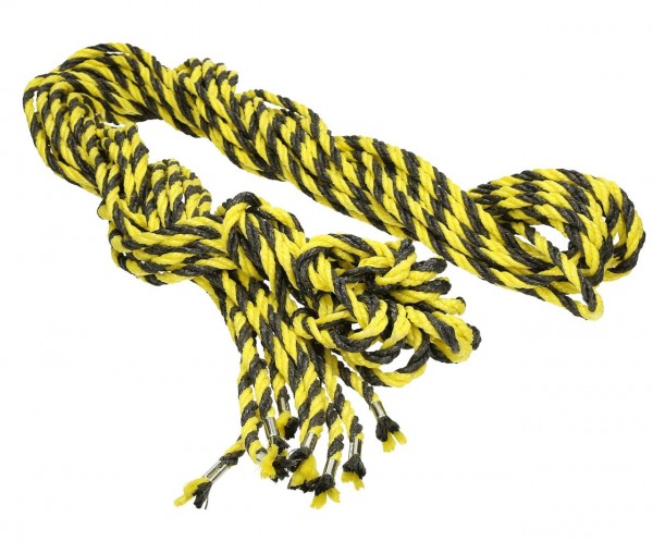 Kälberstrick Poly, gelb-schwarz - 180 cm